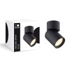 D'Lite Plafond Spot Clio Noir Inclinable| Convient pour 1x GU10