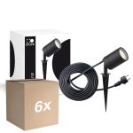 Lot 6x D'Lite Piquet Lumière Fuse Câble D'Alimentation Noir | IP65 - Convient pour 1x GU10 | incl. cable 2 Meter