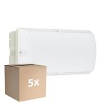 Voordeelpak 5x Philips LED Beveiliging Ledinaire WL055V Wit 6W 630lm - 840 Koel Wit | 374x150mm - IP65 - Bewegingssensor