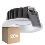 Voordeelpak 20x Ledvance LED Spot Air Fix Aluminium Zilver 6W 510lm 36D - 930 Warm Wit | Zaagmaat 68mm - IP65 - Beste Kleurweergave - Dimbaar