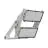 Ledvance LED Floodlight Max Aluminium Grijs 900W 140500lm 65x120D - 830 Warm Wit | IP66 - Asymmetrisch